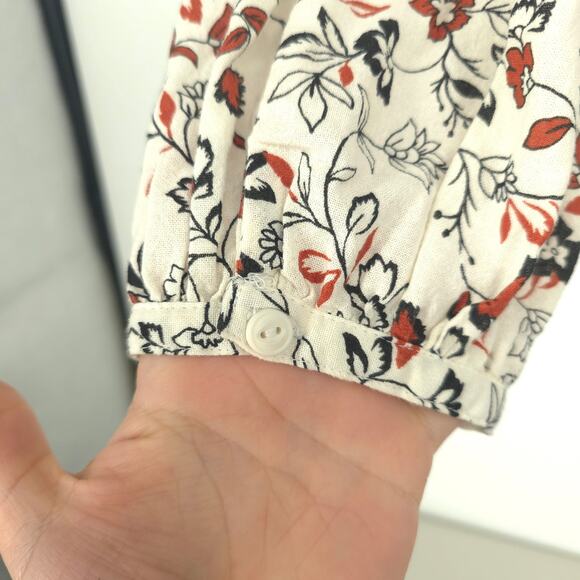 a.n.a. A New Approach Estie Floral Cream Pattern Top Long Sleeve Size XL NWT - Picture 8 of 11